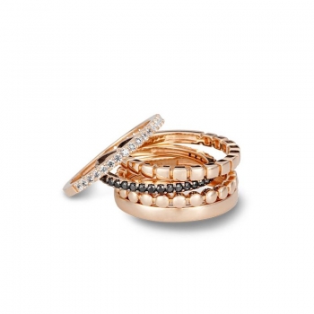 RING Set aus 585 Roségold mit 0,84 ct. Brillanten